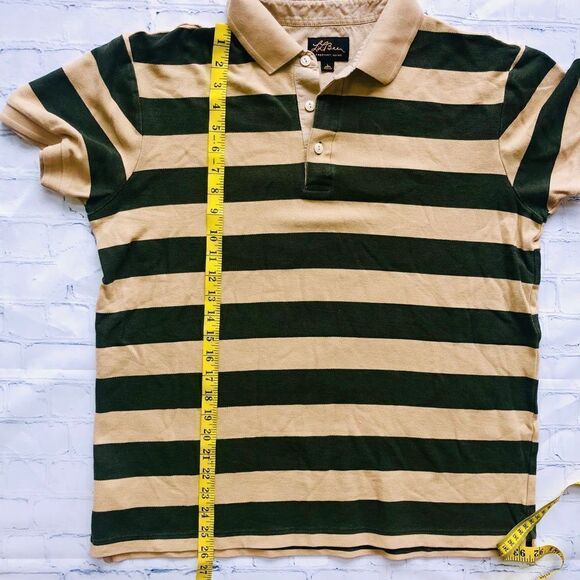 𝅺PRISTINE Vintage Mens Large PL Bean Striped Polo Shirt - Picture 7 of 7